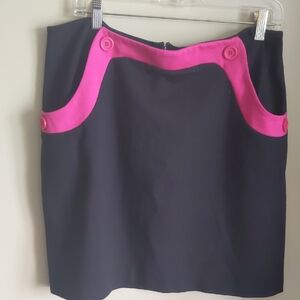 INC International Concepts Black and Pink Mini Skirt